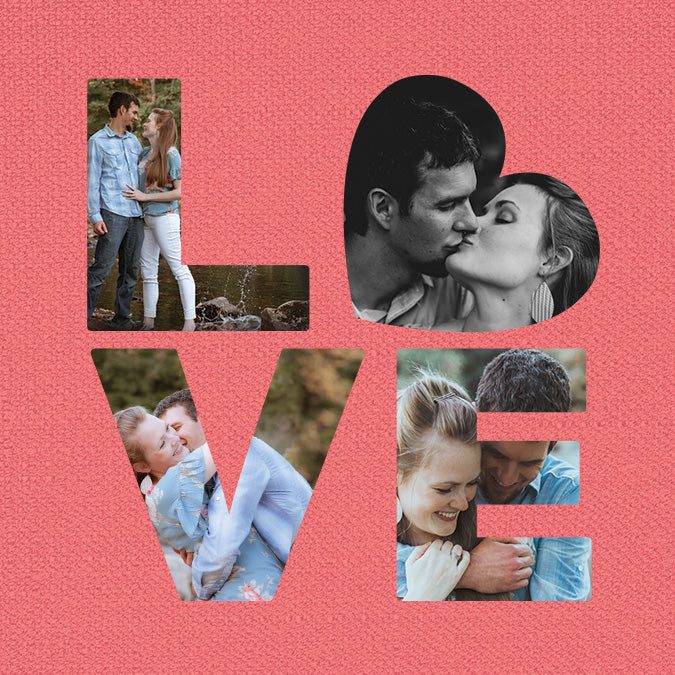 LOVE Letters (with 4 Photos) Magnet