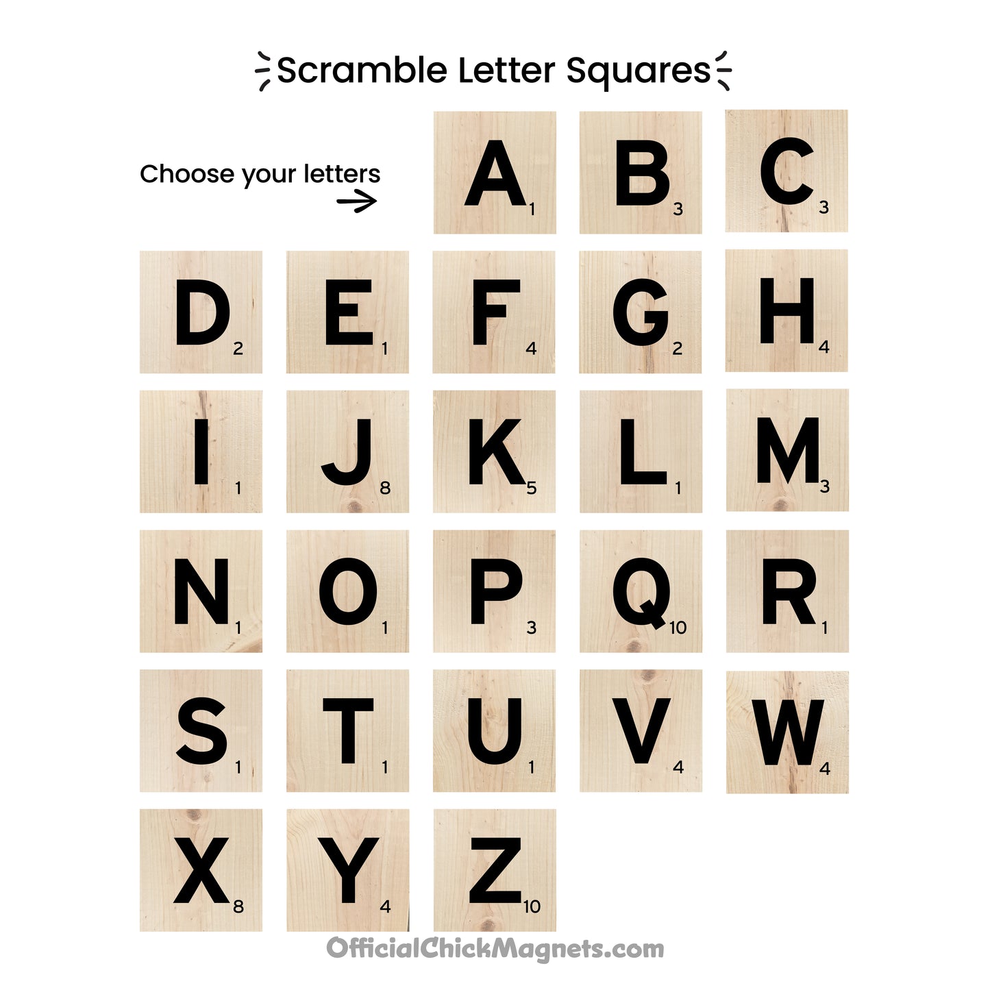 Scramble Letter Squares