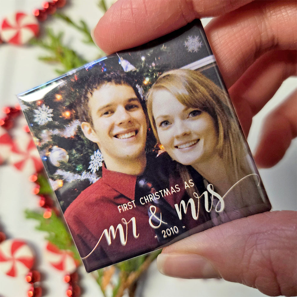 "First Christmas As Mr & Mrs" Magnet