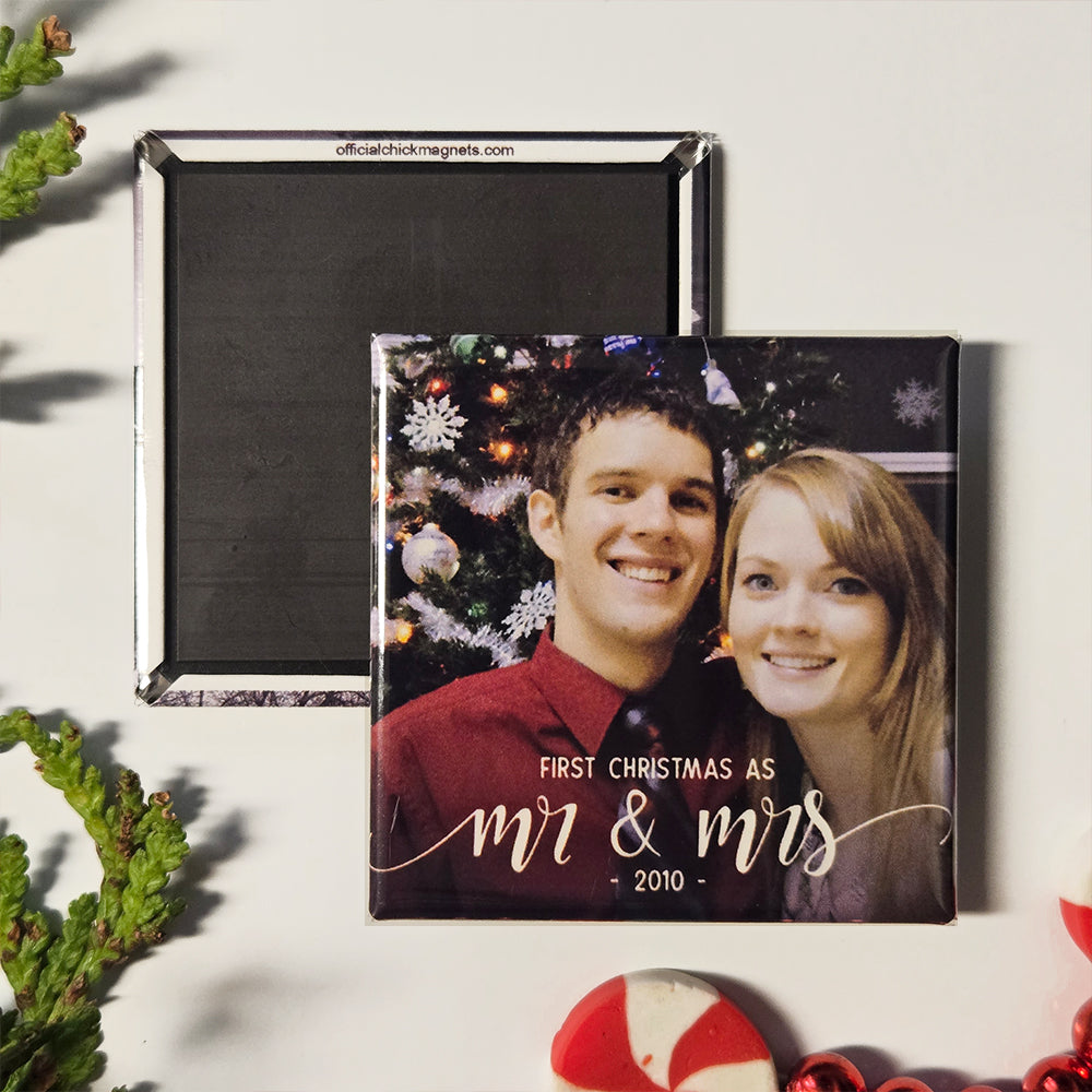 "First Christmas As Mr & Mrs" Magnet
