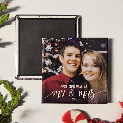 "First Christmas As Mr & Mrs" Magnet