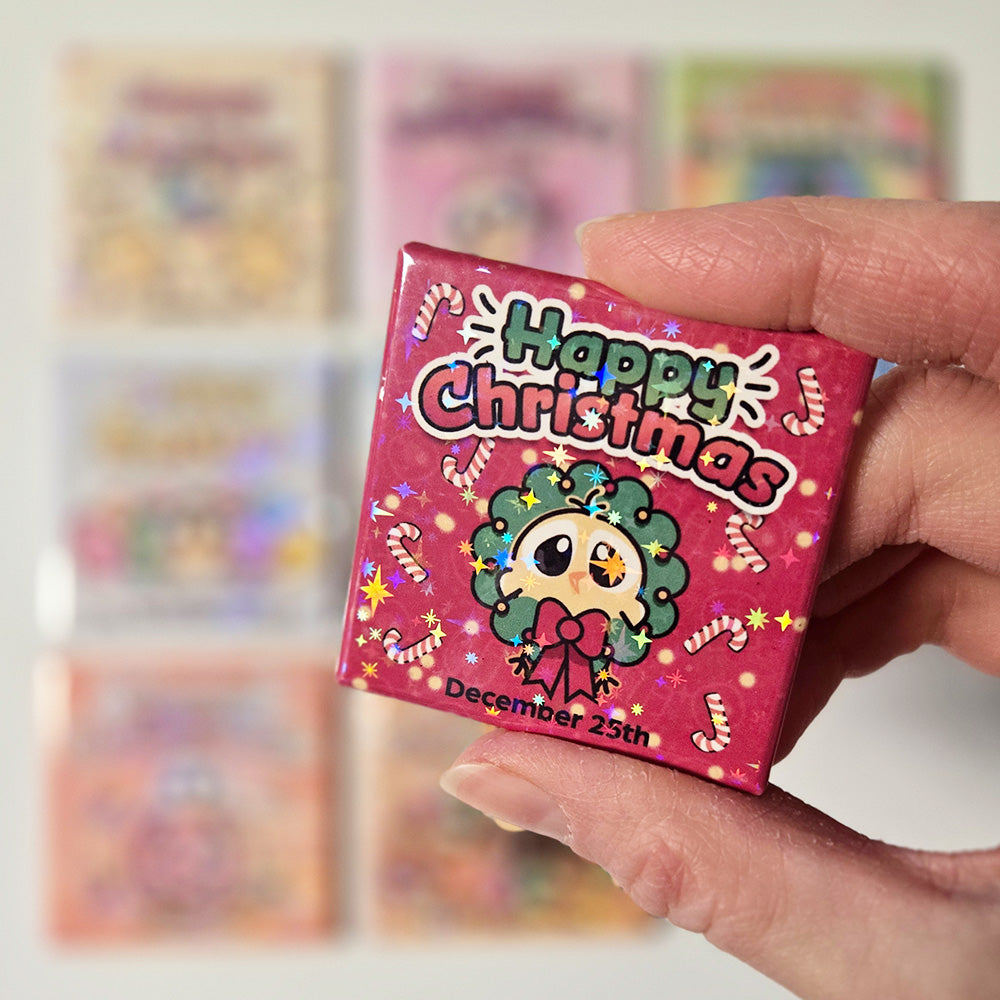 Holographic Holiday Magnet Set