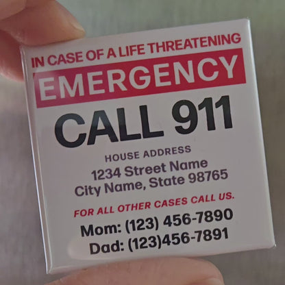 Emergency Contact Magnet