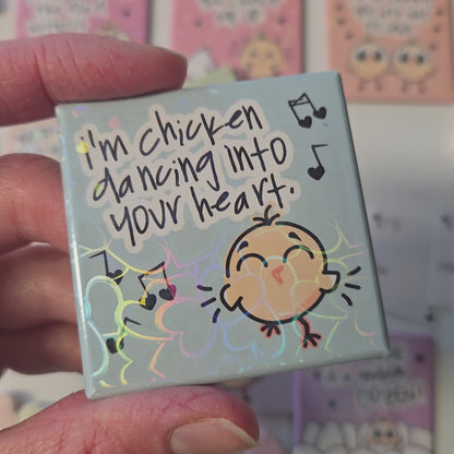 Holographic Val-hen-tine Magnet Set